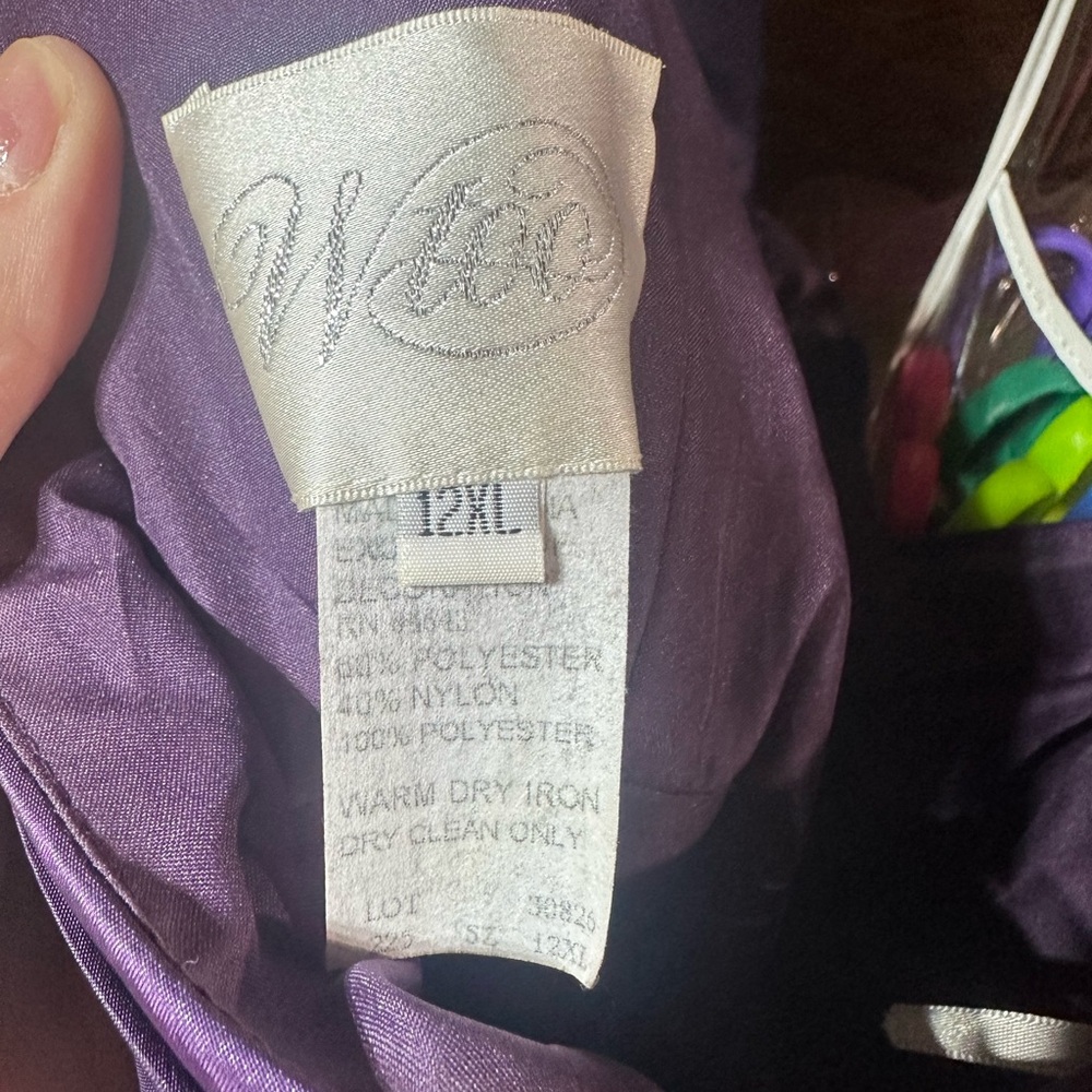 WToo Purple Full Length Bridesmaid Gown - Picture 4 of 4
